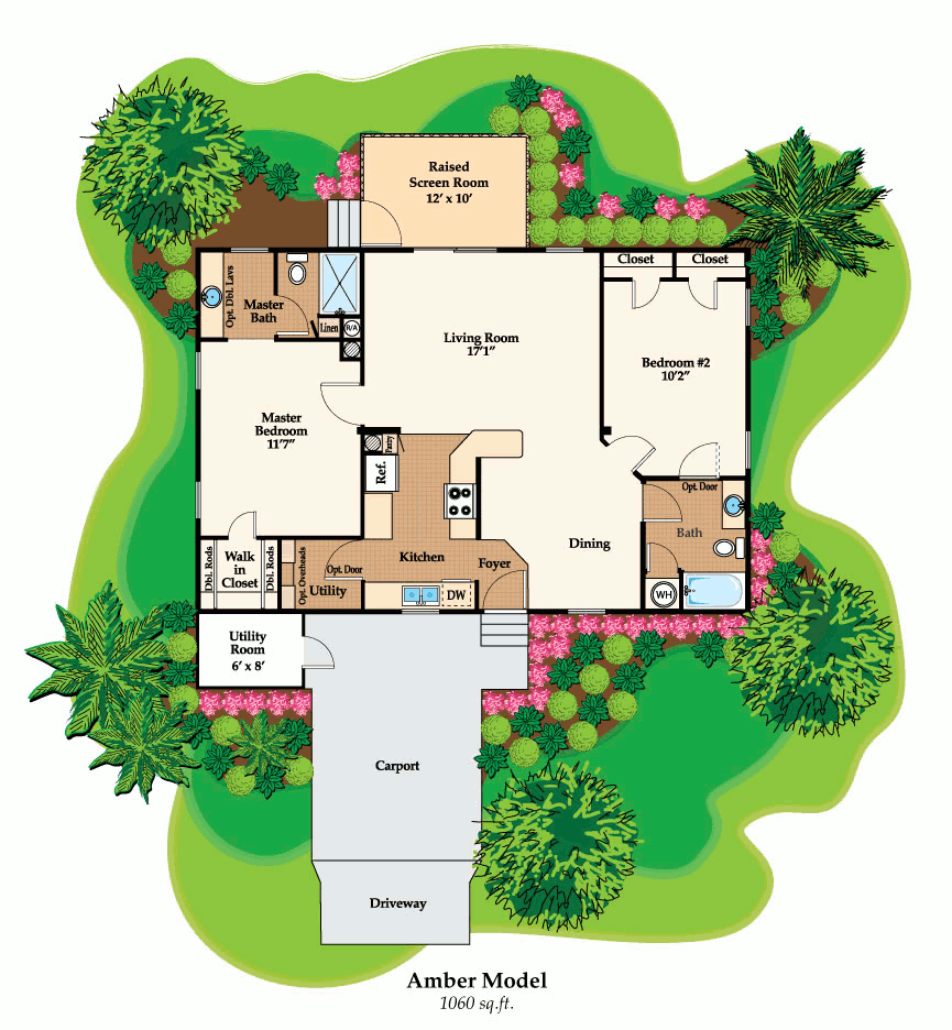 amber manufactured home rendered floor plan