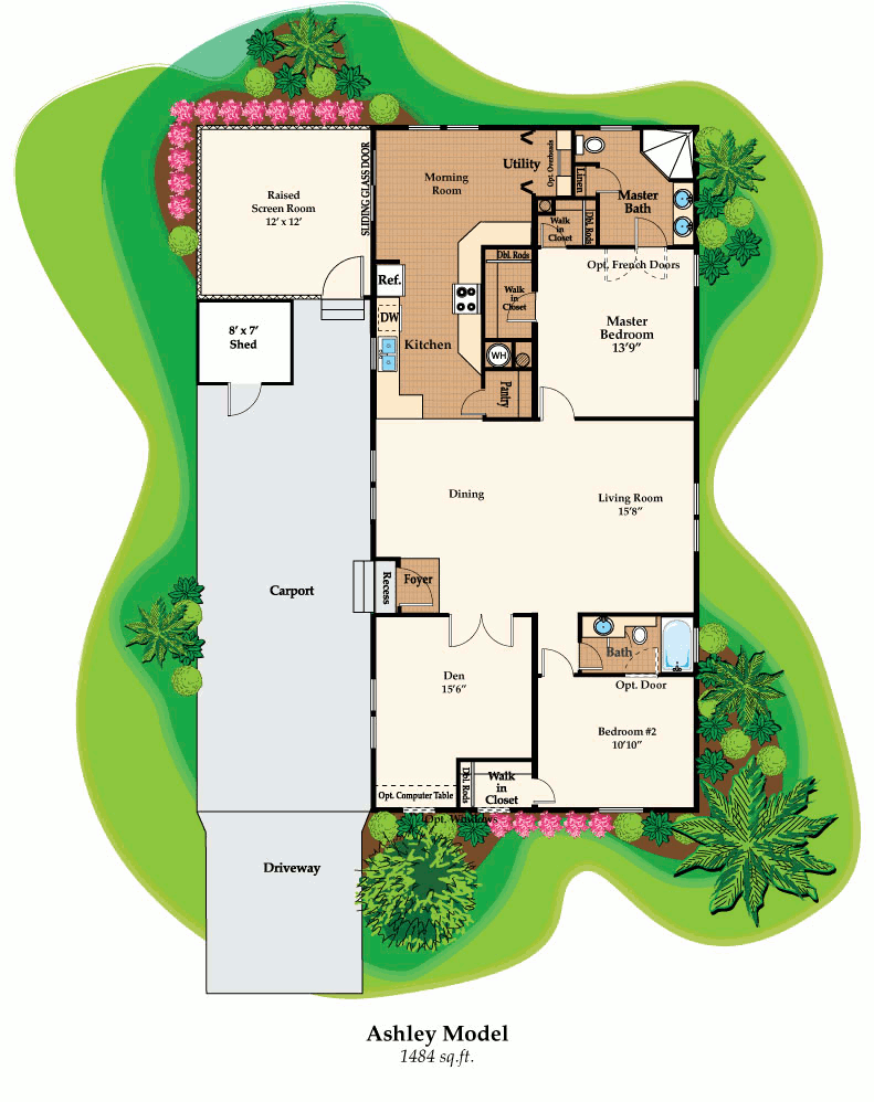 ashley manufactured home rendered floor plan