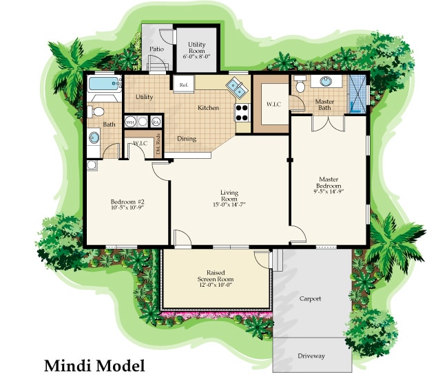 mindi manufactured home rendered floor plan