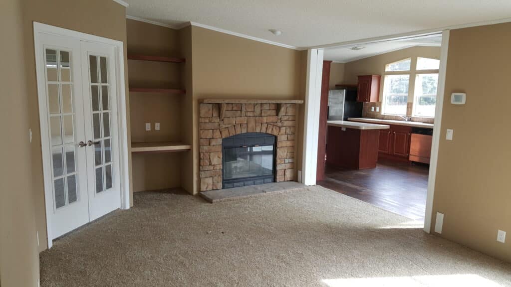 A spacious family room with natural lighting.